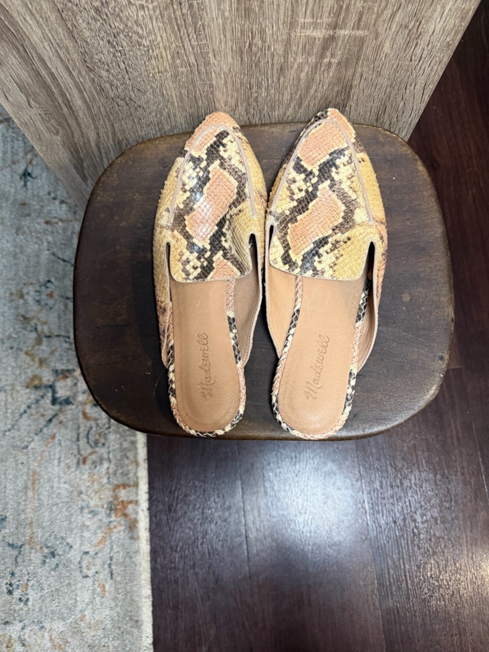 Madewell Snake-Print Slip-On Mules - Women